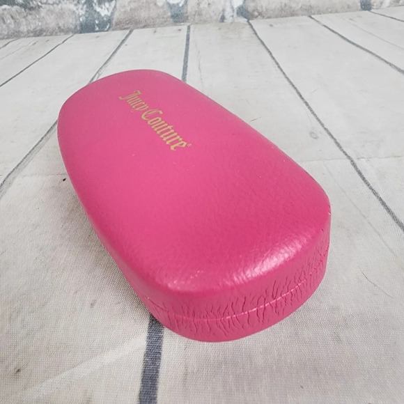 Juicy Couture Pebble Leather Hard Shell Sunglasses Case Hot Pink Barbiecore - Picture 7 of 12